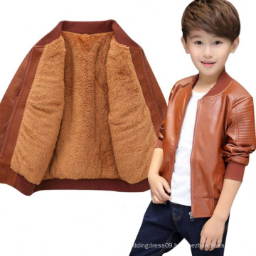 Custom High Quality Kids  Jacket Boys Girls Pu Leather Jacket